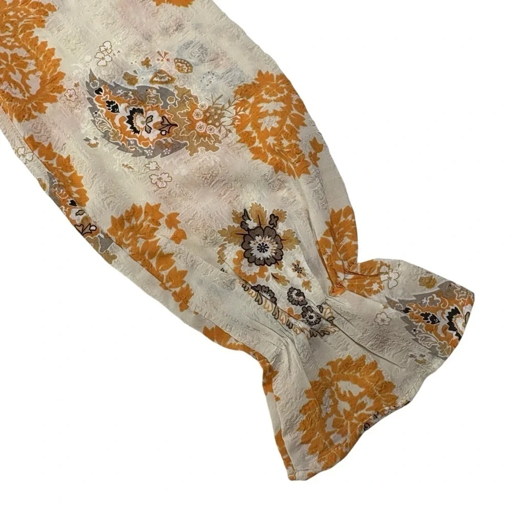 Anthropologie Bishop + Young Marmot Mini Dress Size S Paisley Smocked Waist - Picture 8 of 13